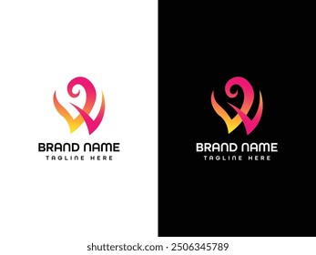 Plantilla de diseño de logotipo de letra W