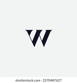 W letter logo design template elements. Modern abstract digital alphabet letter logo. Vector illustration.
