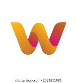 w letter logo design template 