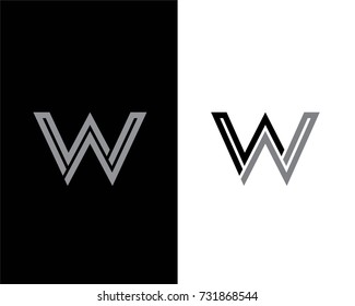 W Letter Logo Design Template Element