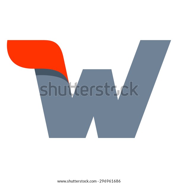 W letter logo design template. Fast speed vector\
unusual letter. Vector design template elements for your\
application or company.