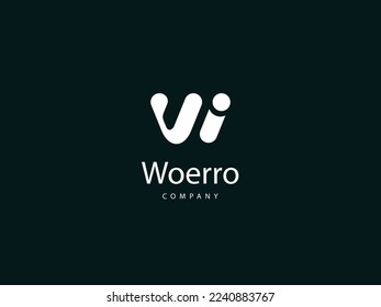 w letter logo design, w type logo with dot, creative letter w logo design template 