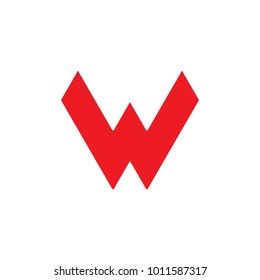 W letter logo design vector template