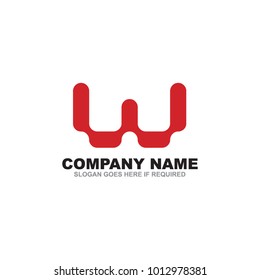 W letter logo design vector icon template