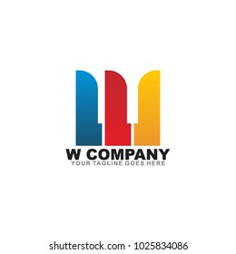 W letter logo design vector icon