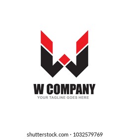 W letter logo design vector template