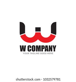 W letter logo design vector template