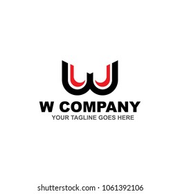 W letter logo design vector template