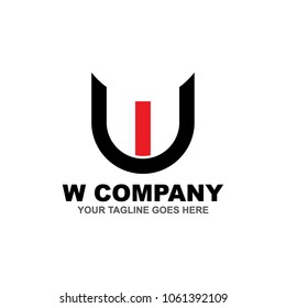 W letter logo design vector template