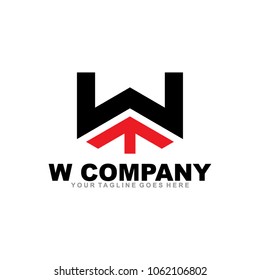 W letter logo design vector icon template