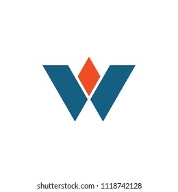 W letter logo design vector template