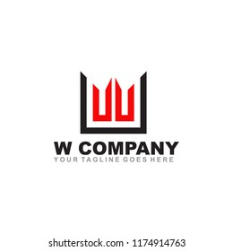 W letter logo design vector template