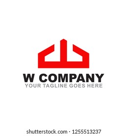 W letter logo design vector template