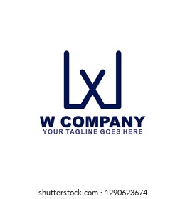 W letter logo design vector template