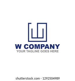 W letter logo design vector template