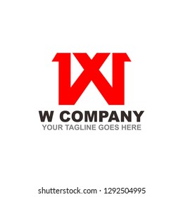 W letter logo design vector template