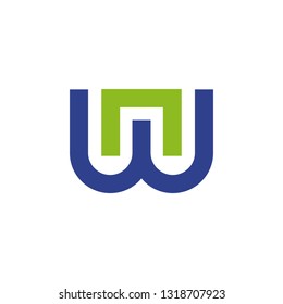 W letter logo design vector template