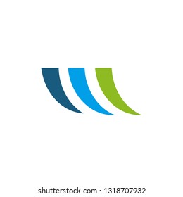W letter logo design vector template