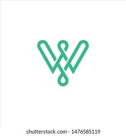 W letter logo design vector.