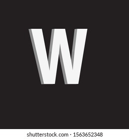 W letter logo design with vector file with more color