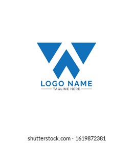 W letter logo design vector template