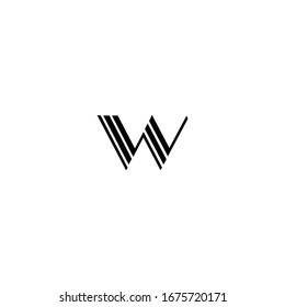 W Letter Logo Design Vector Template