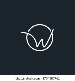 W letter logo design vector illustration