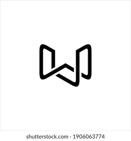 W letter logo design vector.
