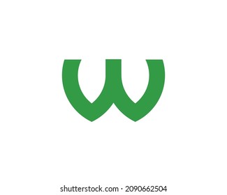Plantilla vectorial de diseño de logotipo de letra W