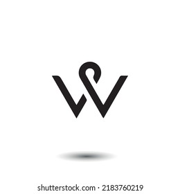 W-Buchstaben-Logo-Design, Vektorgrafik