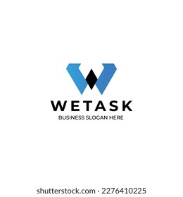 W-Buchstaben-Logo-Design, Vektorgrafik-Vorlage 