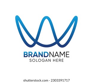 W letter logo design vector template