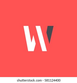 W Letter logo design vector element