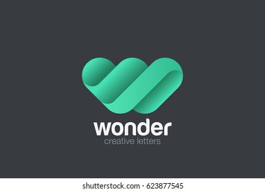 W Letter Logo design vector template.
Creative character friendly corporate style Logotype.