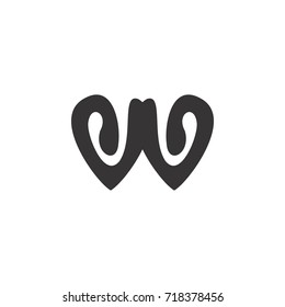 W letter logo design vector