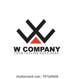 W letter logo design vector template