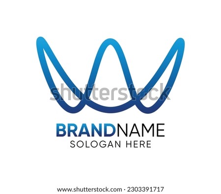 W letter logo design vector template