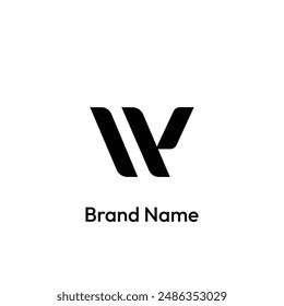 w Letter Logo Design. white Background.