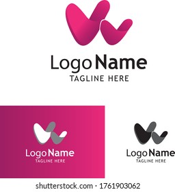 W Letter Logo Design-3D W Letter Logo Design Template