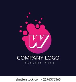 W letter logo with DOT LOGO 