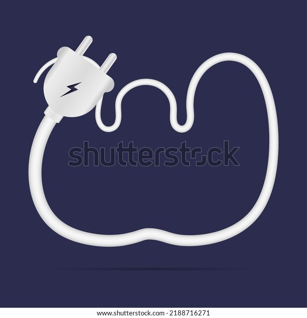 W letter logo electric power plug. İsolated vector
typeface for power design, application logo, energy identity,
charging things etc.