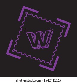 W Letter logo eps file 