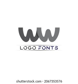 W Letter Logo and font logo design  Template vector illustration design