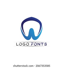 W-Letter-Logo und Schriftlogo-Design Vorlage Vektorgrafik-Design