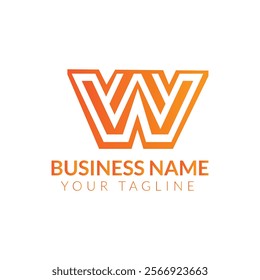 w letter logo w gradient logo