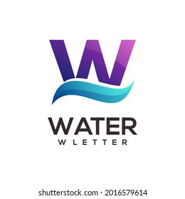 W letter Logo Gradient Abstract Illustration