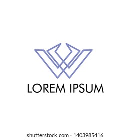 w letter logo icon for business or initial name logo icon