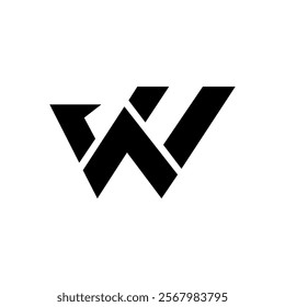 W Letter logo icon design elements