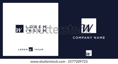 W Letter Logo and icon stylish and modern, vector editable