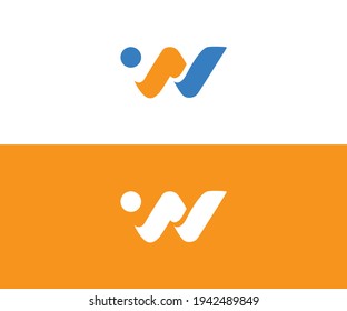 W letter logo icon vector template
